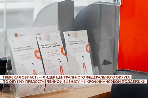 Тверская область заняла первое место среди субъектов ЦФО по объёму предоставленной бизнесу микрофинансовой поддержки в первом квартале 2026 г
